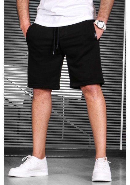 Siyah Erkek Regular Fit Şort 4842