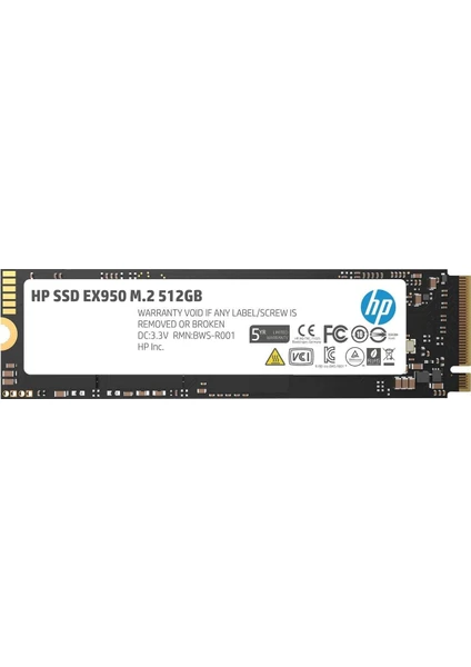 Hp 512GB EX950  M.2 Nvme Pcıe 3500-2250MB/S 3D Tlc Nand 5MS22AA