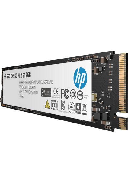 Hp 512GB EX950  M.2 Nvme Pcıe 3500-2250MB/S 3D Tlc Nand 5MS22AA