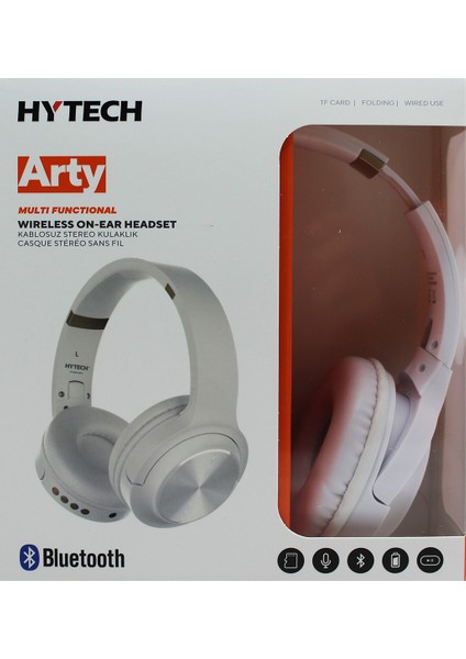 HY-XBK20 Arty Tf Kart Özellikli Bluetooth Kulaklık Beyaz