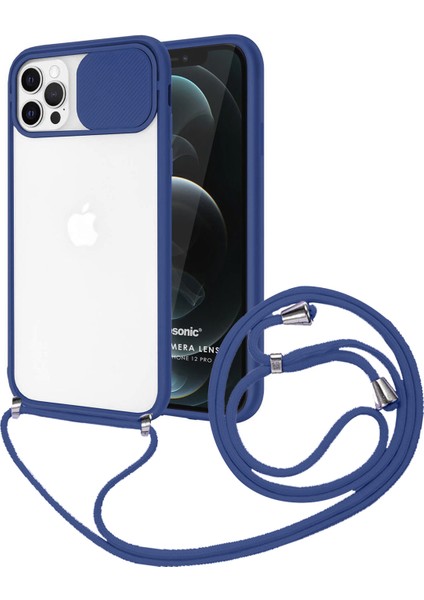 Apple iPhone 11 Pro Max Uyumlu ipli Kızaklı Buzlu Silikon Kılıf