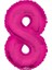 Folyo Balon 8 Rakamı Pembe 100 cm 1