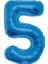 Folyo Balon 5 Rakamı Mavi 100 cm 1