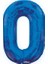 Folyo Balon 0 Rakamı Mavi 100 cm 1