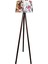Beta 3 Ayaklı Tripod Masif Lambader( Çiçek Desen- Koyu Ceviz) 1