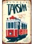 Istanbul Taksim Beyoğlu Tramvay Retrı Ahşap Poster 20X30 cm 1