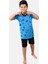 Erkek Çocuk 3 Lü Set Desenli Yazlık Pijama Takımı M3001 2