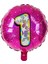 Folyo Yuvarlak Rakam Balon Fuşya 1 1