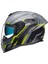 SX.100R Gridline Mat Gri-Neon Sari Kask 1