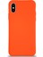 Apple iPhone Xs Max Kılıf Kalp Logolu Altı Kapalı Içi Kadife Lansman Silikon Kılıf Turuncu 1
