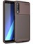 Samsung Galaxy A70 Karbon Tasarımlı Kapak Kahverengi 1