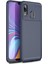Samsung Galaxy M20 Karbon Tasarımlı Kapak Lacivert 1