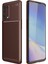 Oppo Reno 5 5g Karbon Tasarımlı Kapak Kahverengi 1