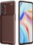 Oppo Reno 4 Pro Karbon Tasarımlı Kapak Kahverengi 1