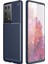 Samsung Galaxy S21 Ultra Karbon Tasarımlı Kapak Lacivert 1