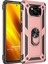 Xiaomi Poco X3 Nfc Kılıf Military Ring Holder Rose Gold 1