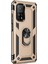 Xiaomi Mi 10T Kılıf Military Ring Holder Gold 2