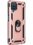 Samsung Galaxy A12 Kılıf Military Ring Holder Rose Gold 2