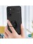 Oppo Reno 5 5g Kılıf Kickstand Ring Holder Siyah Rose 5