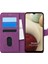 Samsung Galaxy A12 Kılıf Fabric Book Wallet Mor 1