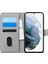 Samsung Galaxy S21 Plus Kılıf Fabric Book Wallet Gri 1