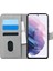 Samsung Galaxy S21 Kılıf Fabric Book Wallet Gri 1