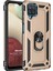 Samsung Galaxy A12 Kılıf Military Ring Holder Gold 1