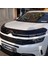Citroen C5 Aircross Ön Kaput Koruyucu Rüzgarlık Deflektör Akrilik Abs 4mm Parlak Siyah 2017-> 3
