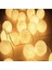 Işıklı Top Şeklinde Dolama Beyaz LED Süsleme 10LU LED Pilli 1