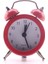 Kırmızı Mini Metal Masa Üstü Çalar Saat 8 cm 1