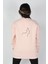 Kadın Sıfır Yaka Baskılı 3 Iplik Sweatshirt Pembe 2