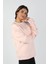 Kadın Sıfır Yaka Baskılı 3 Iplik Sweatshirt Pembe 4