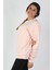 Kadın Sıfır Yaka Baskılı 3 Iplik Sweatshirt Pembe 5