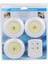 Uzaktan Kumandalı Kablosuz 3'lü LED Spot Lambalar 3 LED +1 Kuman 1