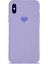 Apple iPhone x Kılıf Kalp Logolu Altı Kapalı Içi Kadife Lansman Kılıf Arka Kapak - Lila 1