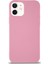 Apple iPhone 12 Kılıf Altı Kapalı Içi Kadife Lansman Silikon Arka Kapak - Pembe 1