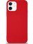Apple iPhone 12 Mini Kılıf Altı Kapalı Içi Kadife Lansman Silikon Arka Kapak - Kırmızı 1