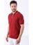 Tarçın Yaka Şerit Fermuarlı Erkek Pamuk Triko T-Shirt 5