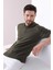Haki Polo Yaka Fitilli Erkek Pamuk Triko T-Shirt 4