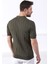 Haki Polo Yaka Fitilli Erkek Pamuk Triko T-Shirt 5
