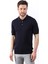 Lacivert Polo Yaka Fitilli Erkek Pamuk Triko T-Shirt 3