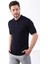 Lacivert Polo Yaka Fitilli Erkek Pamuk Triko T-Shirt 5