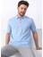 Buzmavi Polo Yaka Baklava Desen Erkek Pamuk Triko T-Shirt 1