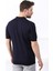 Lacivert Polo Yaka Baklava Desen Erkek Pamuk Triko T-Shirt 5