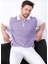 Beyaz/petunia Polo Yaka Desenli Erkek Pamuk Triko T-Shirt 1