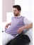 Beyaz/petunia Polo Yaka Desenli Erkek Pamuk Triko T-Shirt 3