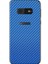 Samsung Galaxy S10E Dekoratif Arka Koruma Sticker Mavi Karbon Fiber 4d 1