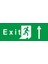 Exit Yukarı Ok Uyarı Levhası 18 cm x 25 cm 1