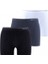 Erkek Siyah Beyaz Antrasit 3'lü Boxer - BLK9673 1