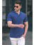 Lacivert Basic Polo Yaka Erkek Tişört 5101 1